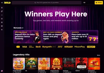 iWild Casino Screenshot 1